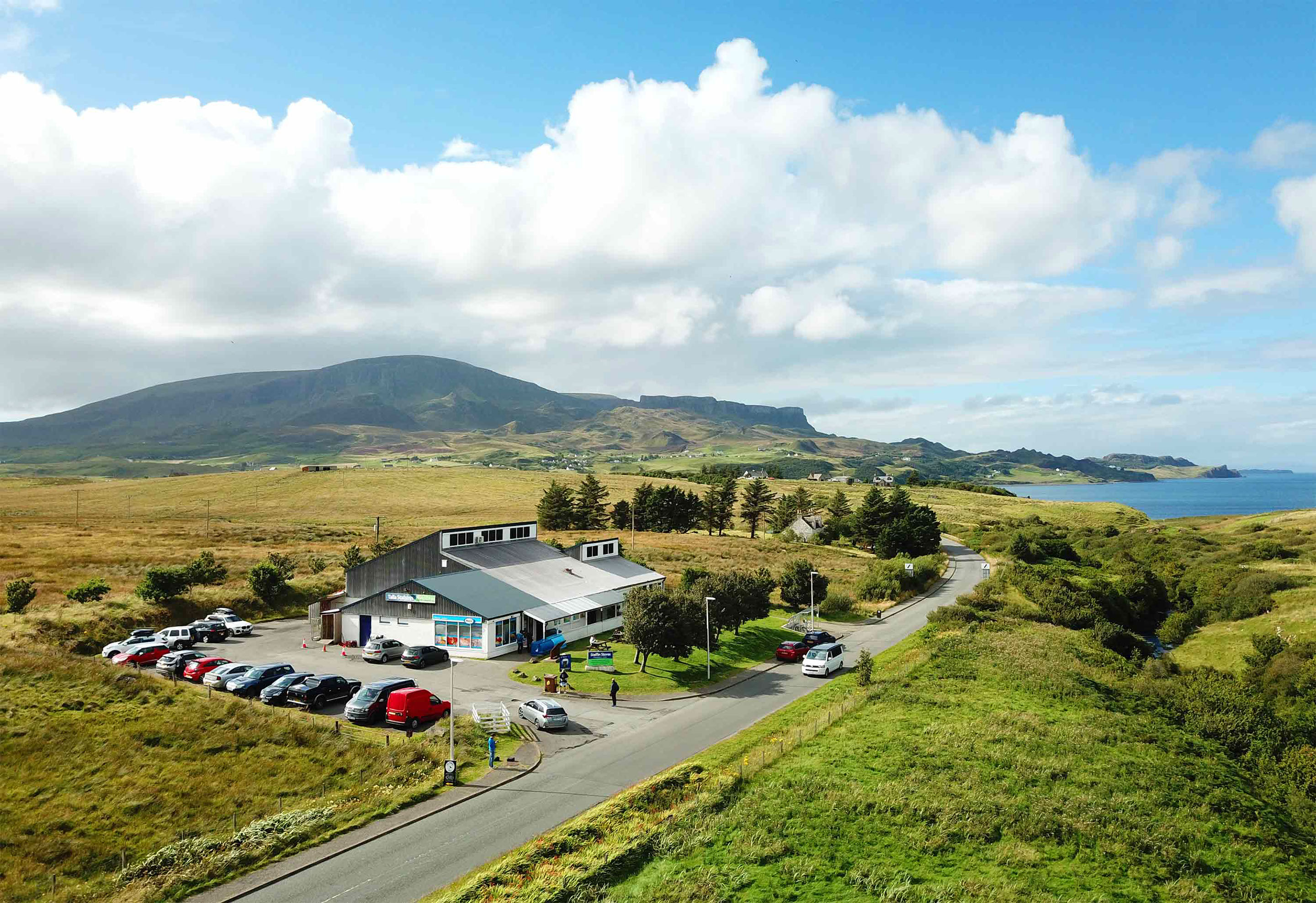 Staffin Community Hall on the Isle of Skye offers a variety of services including shop youth club cafe and gym