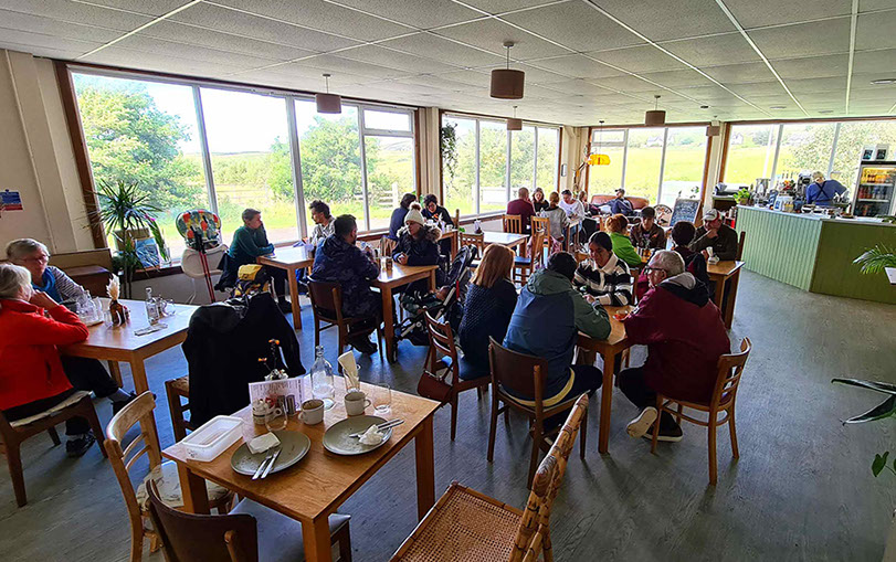 The Hungry Gull cafe is located within Staffin Community Hall